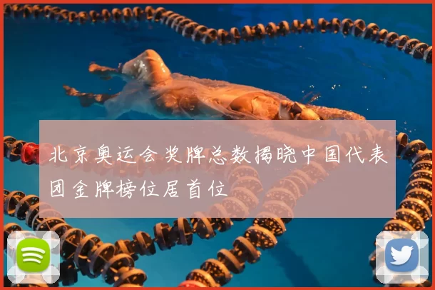 北京奥运会奖牌总数揭晓中国代表团金牌榜位居首位