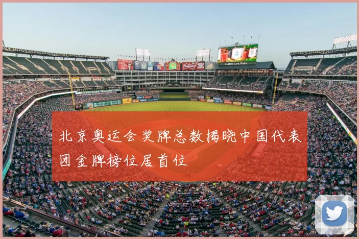 北京奥运会奖牌总数揭晓中国代表团金牌榜位居首位